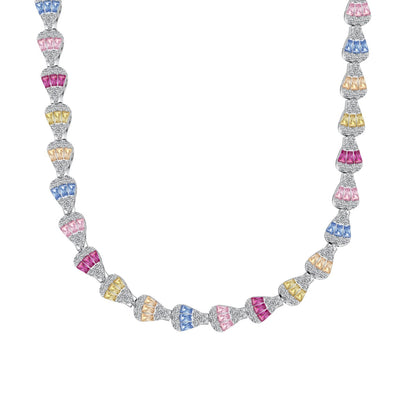 [ORA ]Radiant Colorful Rainbow Necklace