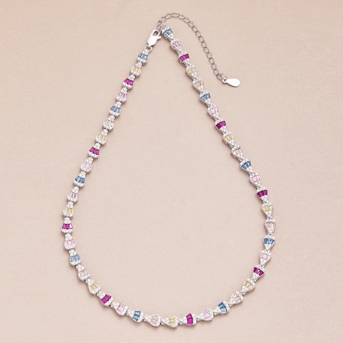 [ORA ]Radiant Colorful Rainbow Necklace