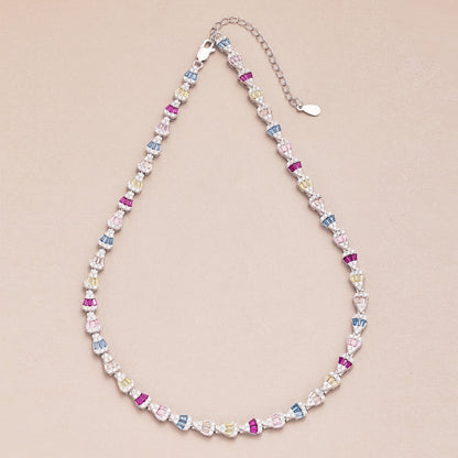 [ORA ]Radiant Colorful Rainbow Necklace