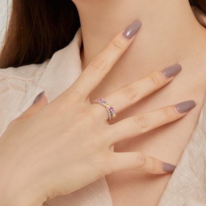 [ORA ]Unique Colorful Marquise Cut Daily Ring