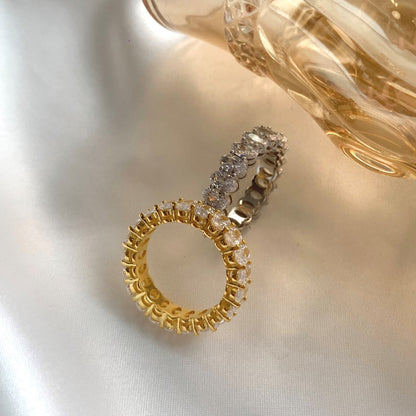 [ORA ]Ornate Oval Cut Tennis Ring