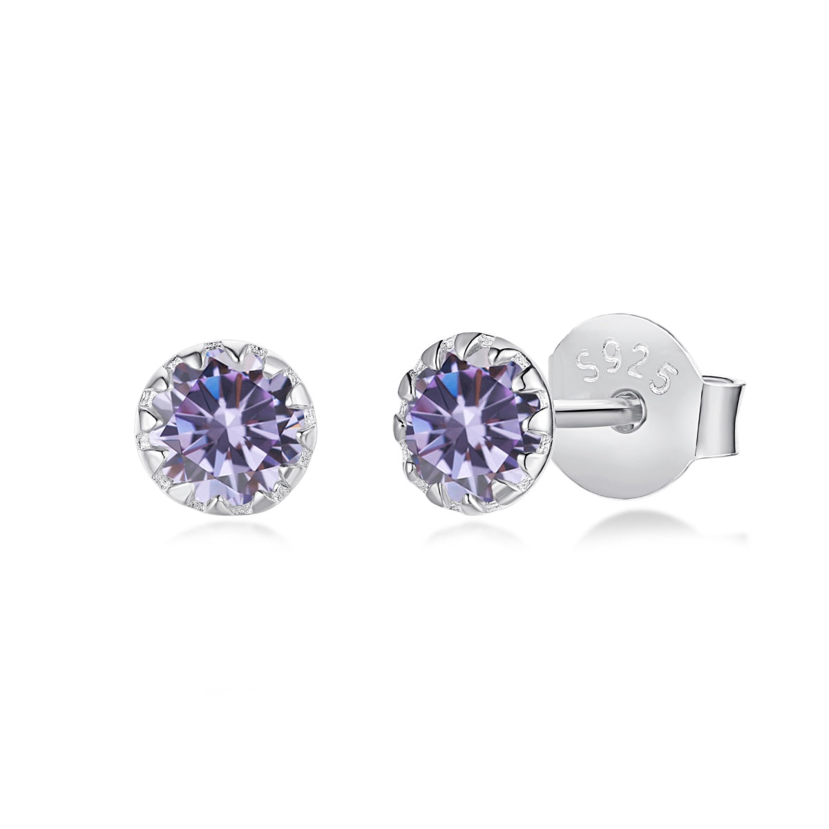 [ORA ]Sparkling Colorful Round Shape Earrings