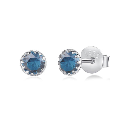 [ORA ]Sparkling Colorful Round Shape Earrings
