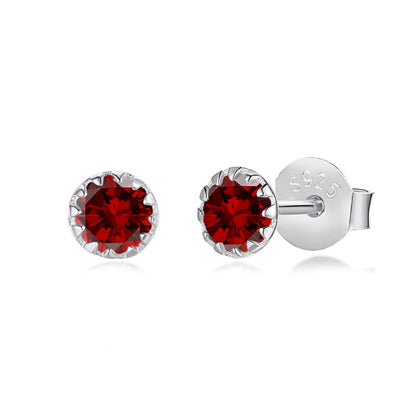 [ORA ]Sparkling Colorful Round Shape Earrings
