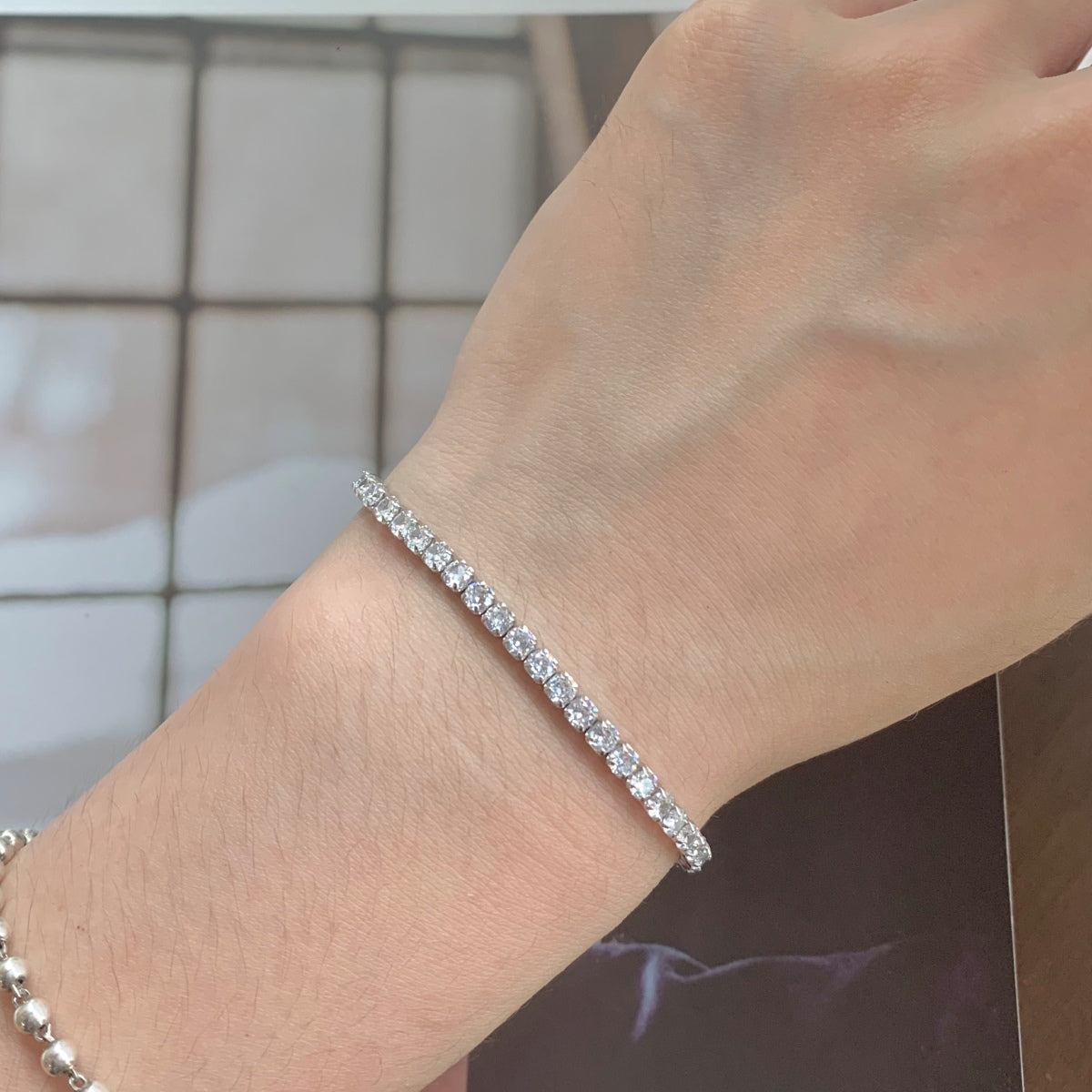 [ORA ]Sparkling Round Cut Daily Bracelet