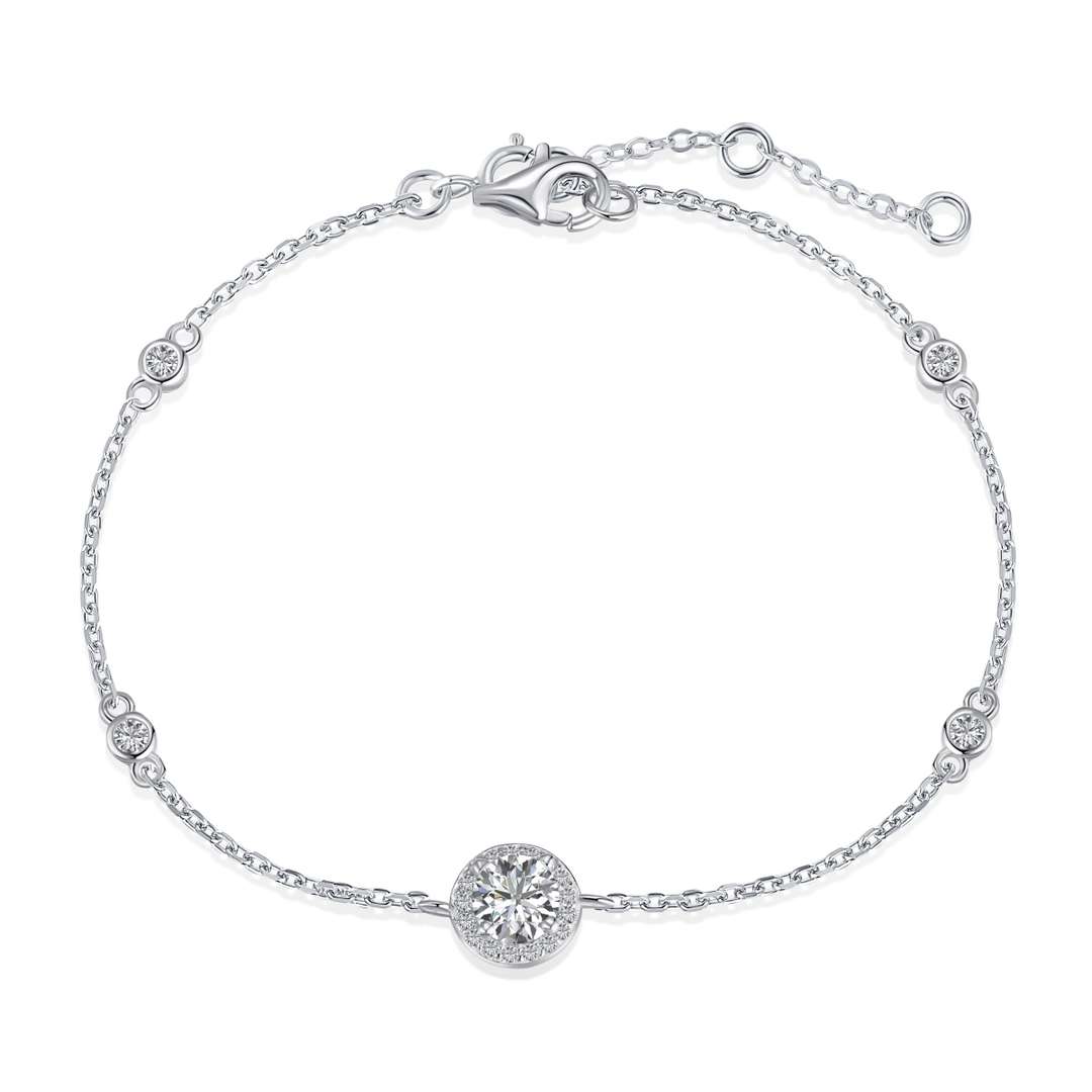 [ORA ]Dazzling Round Cut Shape Bracelet