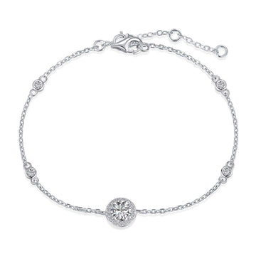 [ORA]Dazzling Round Cut Shape Bracelet