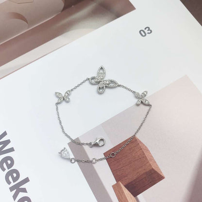 [ORA ]Delicate Butterfly Pendant Bracelet
