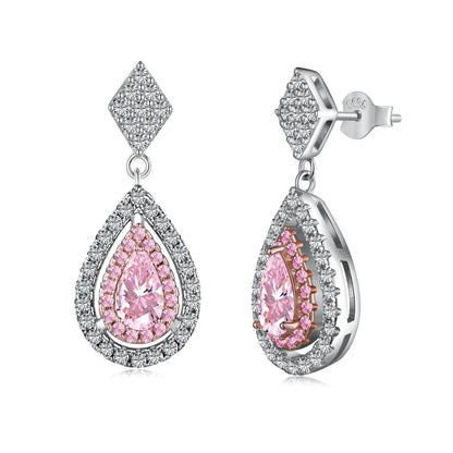 [ORA ]Ornate Delicate Water Drop Shape Banquet Earrings