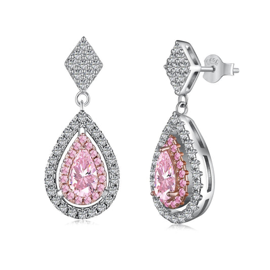 [ORA ]Ornate Delicate Water Drop Shape Banquet Earrings
