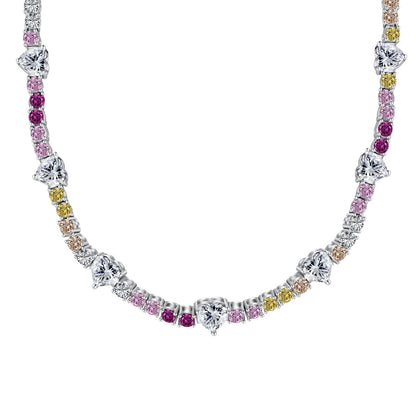 [ORA ]Delicate Colorful Rainbow Tennis Chain