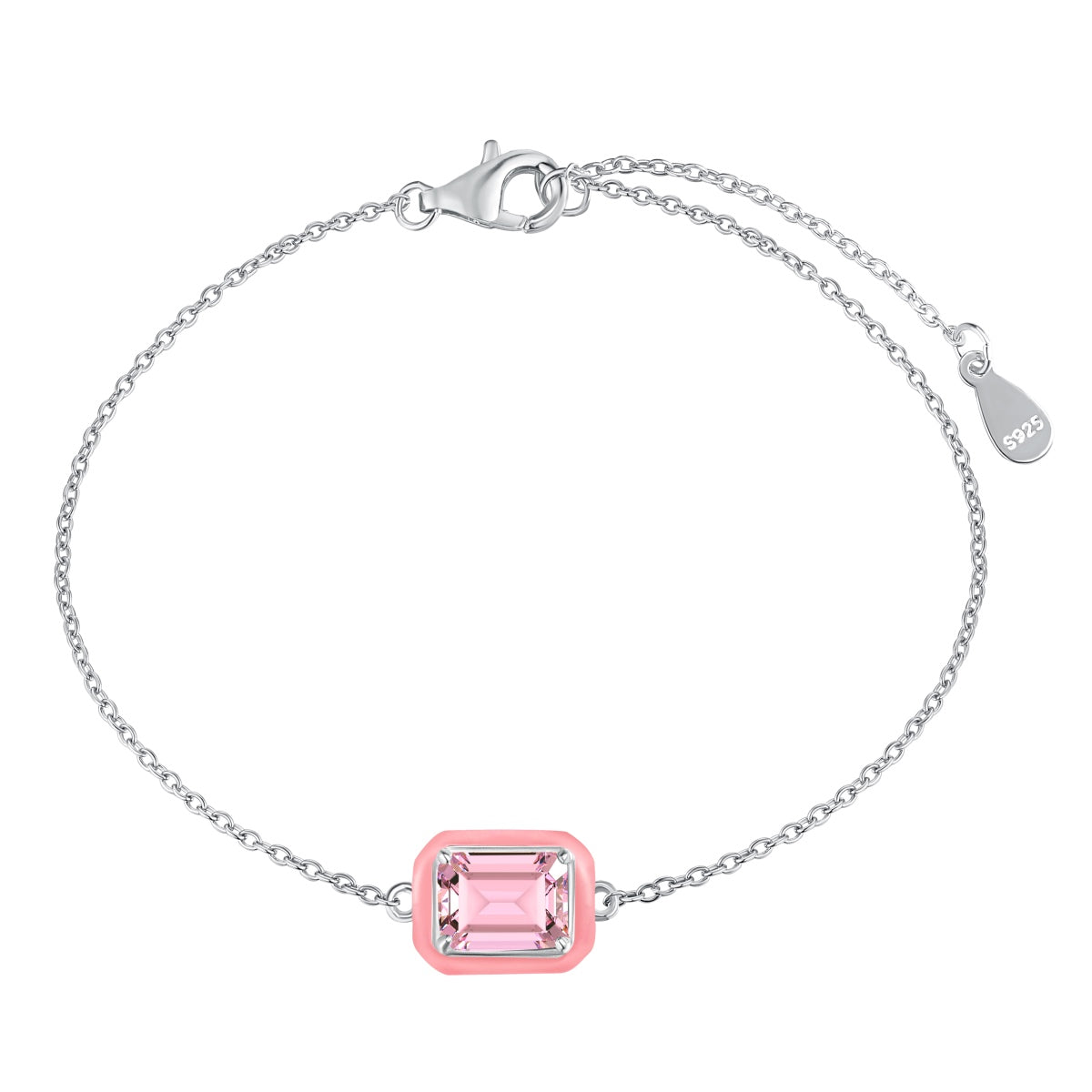 [ORA ]2.0 Carat Sparkling Colorful Emerald Cut Daily Bracelet