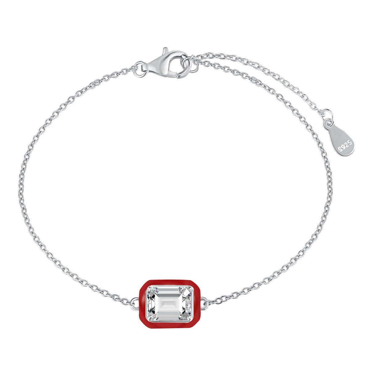 [ORA ]2.0 Carat Sparkling Colorful Emerald Cut Daily Bracelet