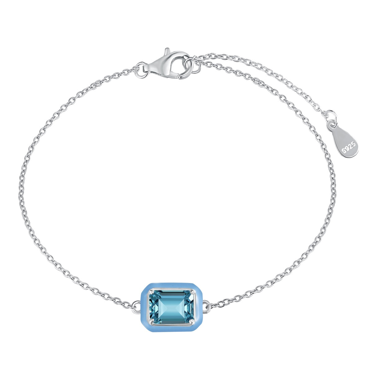 [ORA ]2.0 Carat Sparkling Colorful Emerald Cut Daily Bracelet