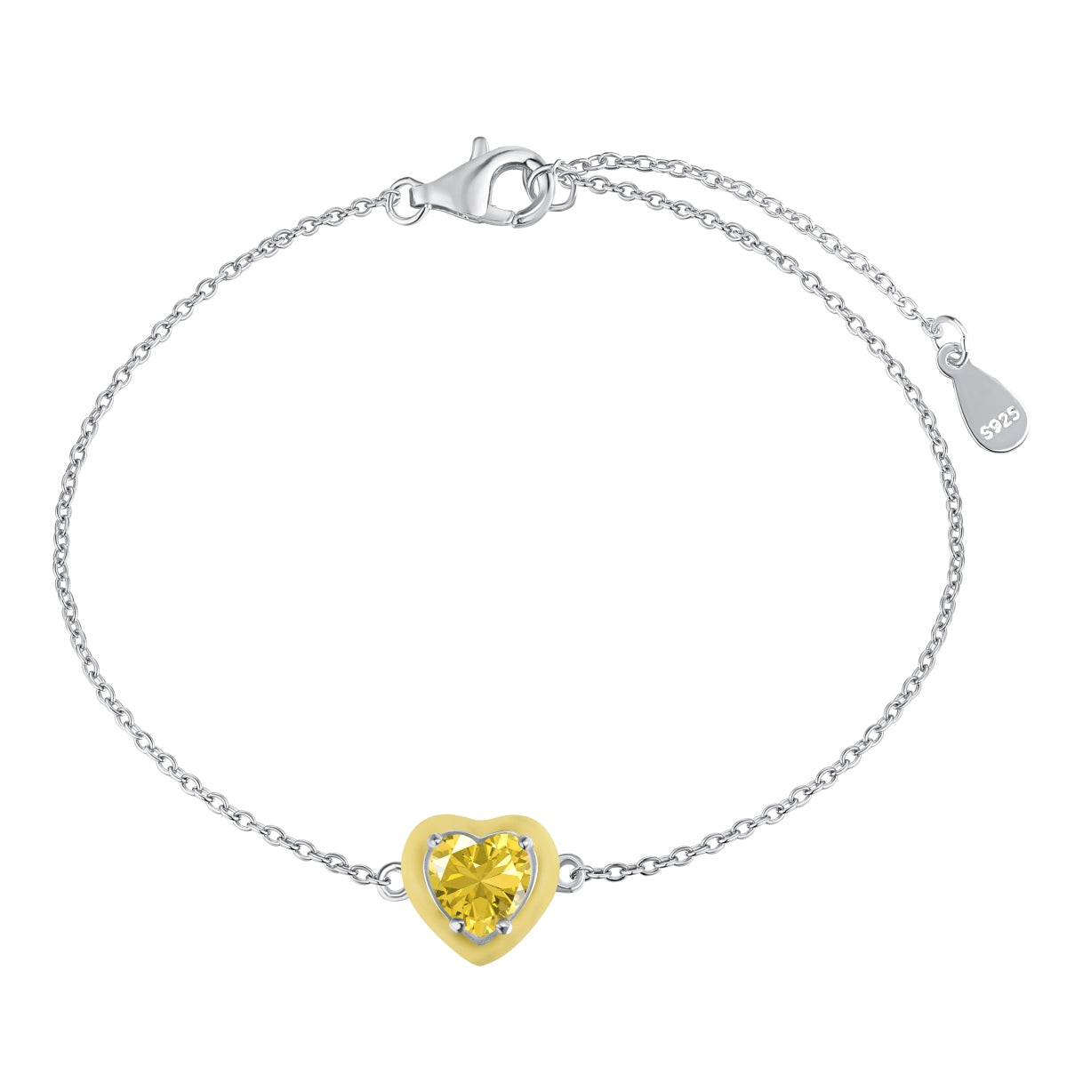 [ORA ]Sparkling Romantic Heart Shape Lover Bracelet