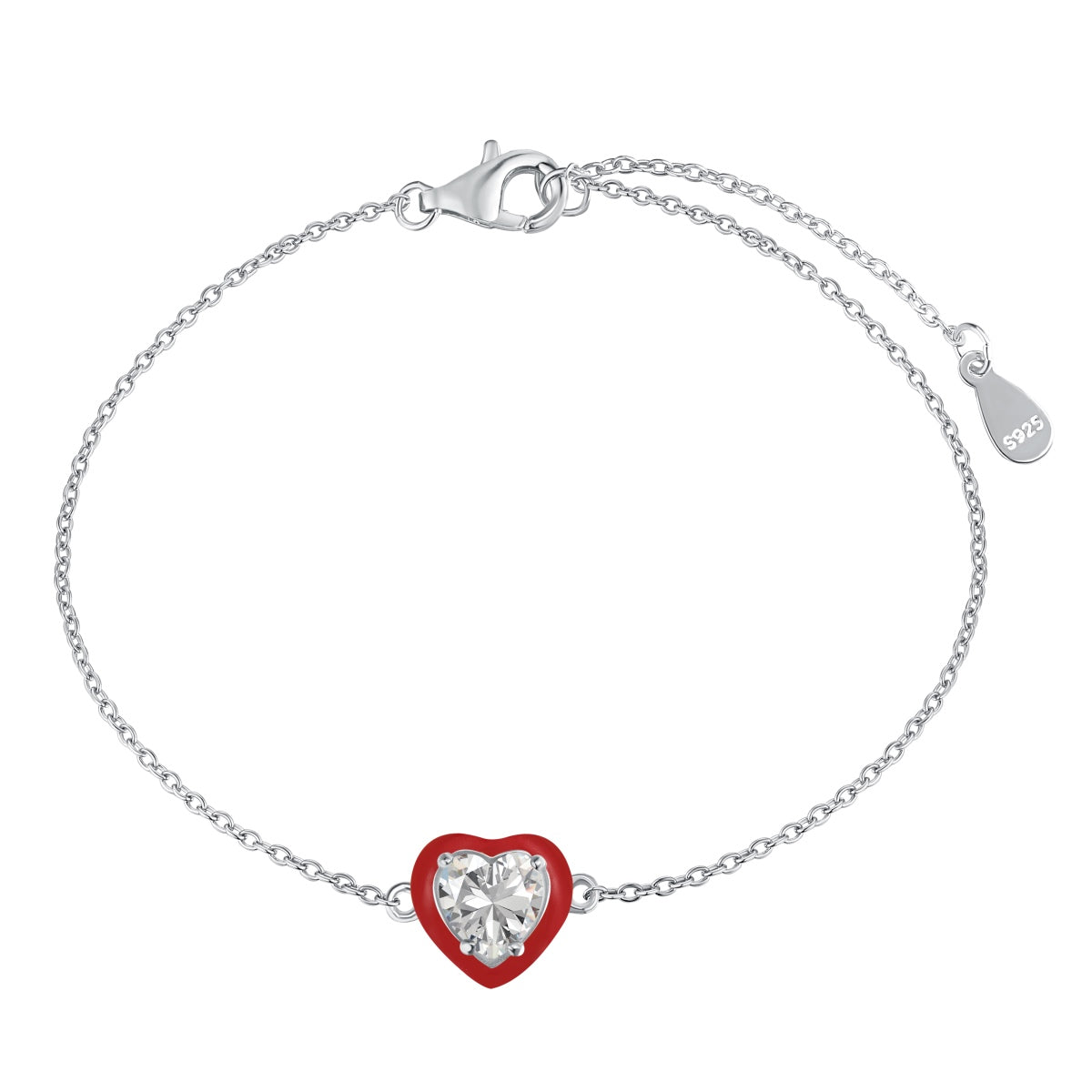 [ORA ]Sparkling Romantic Heart Shape Lover Bracelet