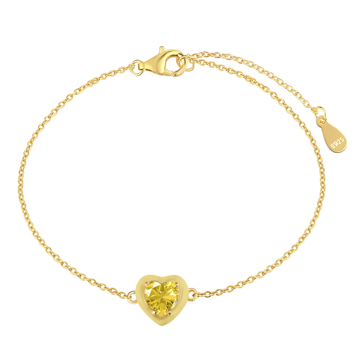 [ORA ]Sparkling Romantic Heart Shape Lover Bracelet