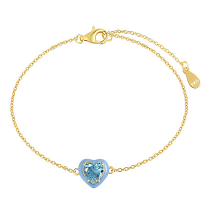 [ORA ]Sparkling Romantic Heart Shape Lover Bracelet