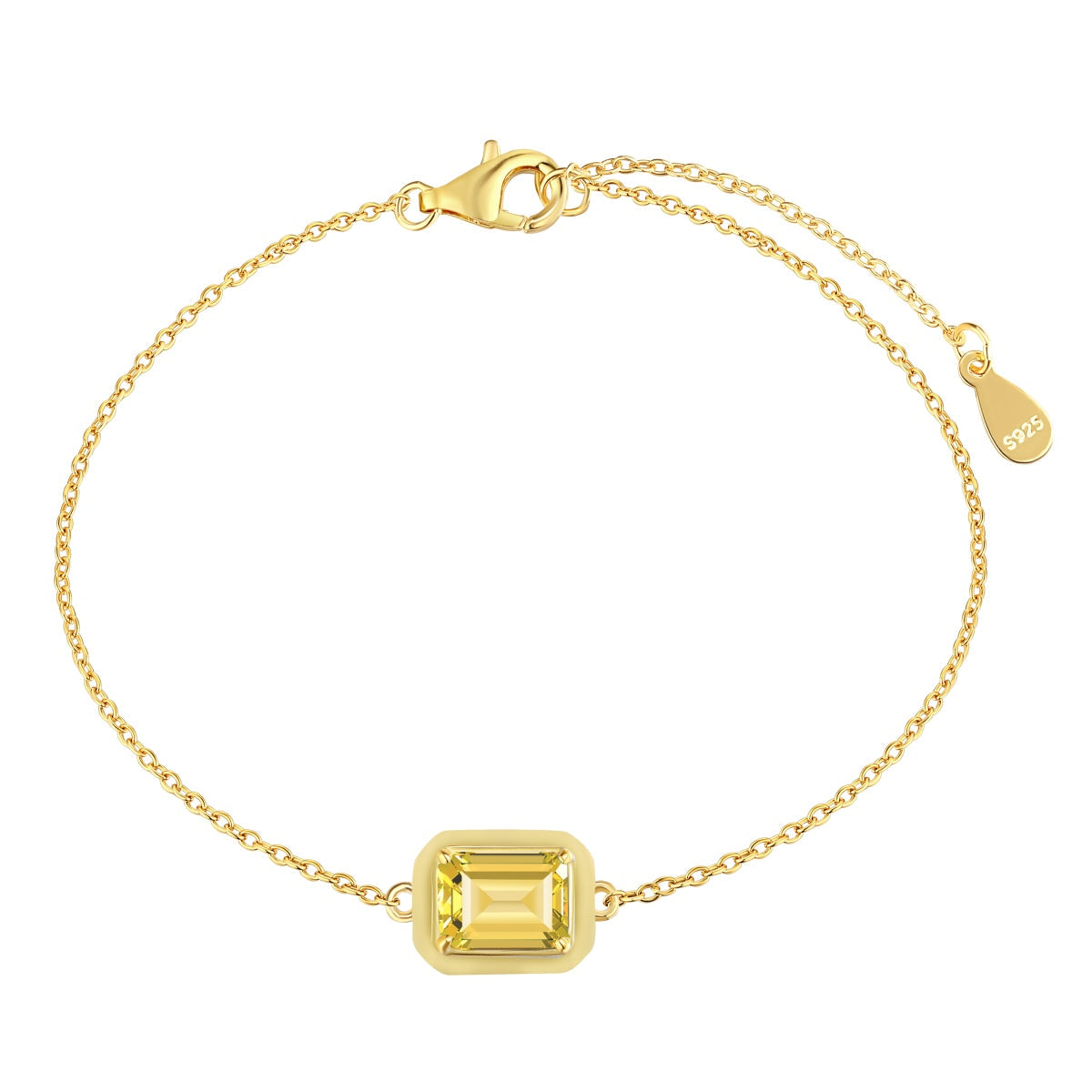 [ORA ]2.0 Carat Sparkling Colorful Emerald Cut Daily Bracelet
