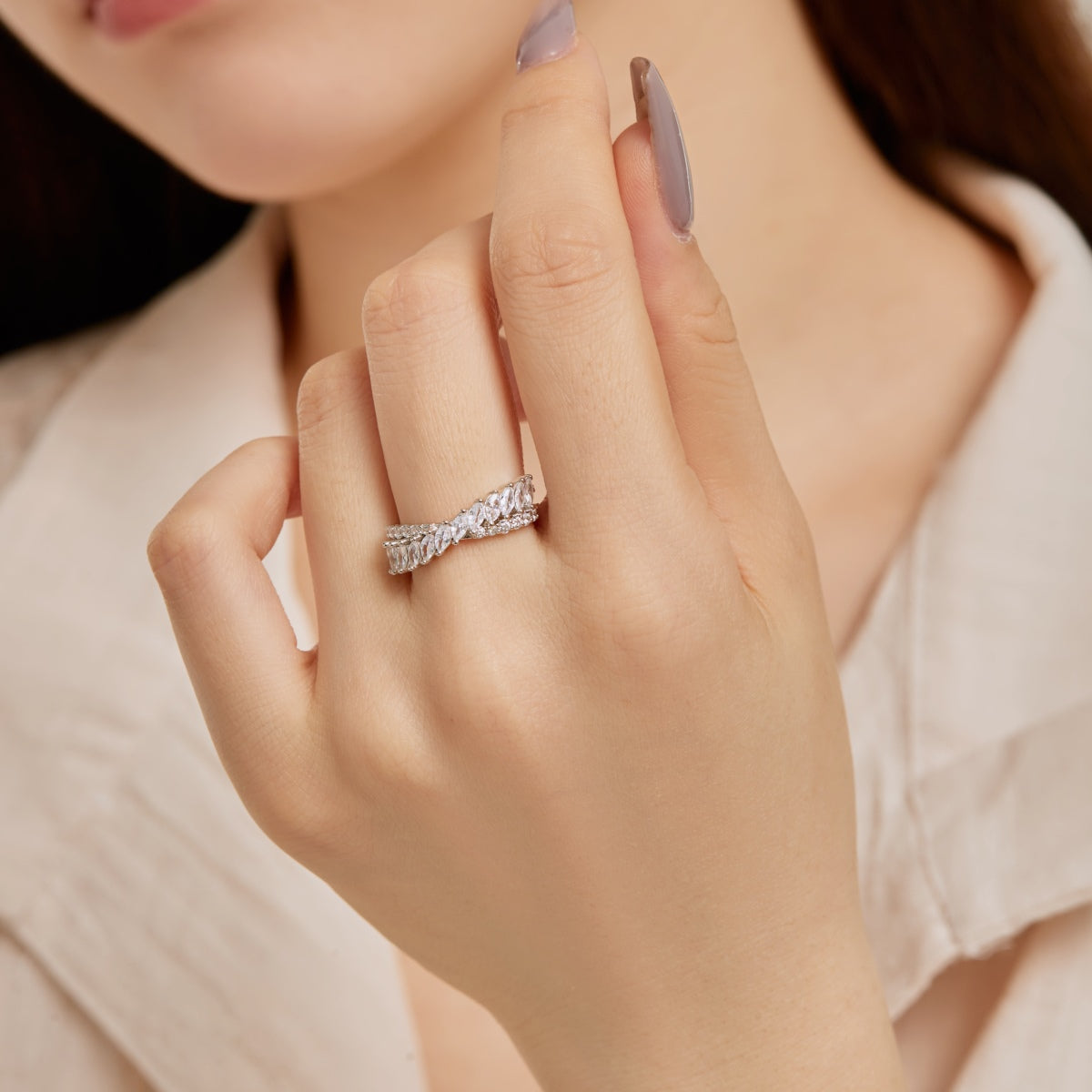 [ORA ]Unique Colorful Marquise Cut Daily Ring