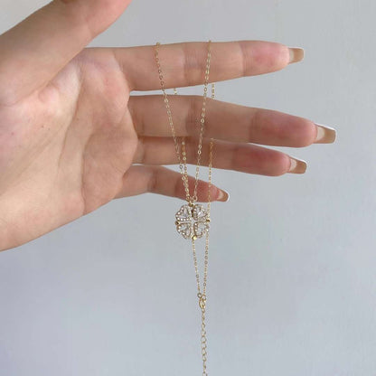 [ORA ]Ornate Heart Cut Flower Shape Necklace
