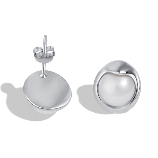 [ORA]Dainty Bread Pearl Earrings