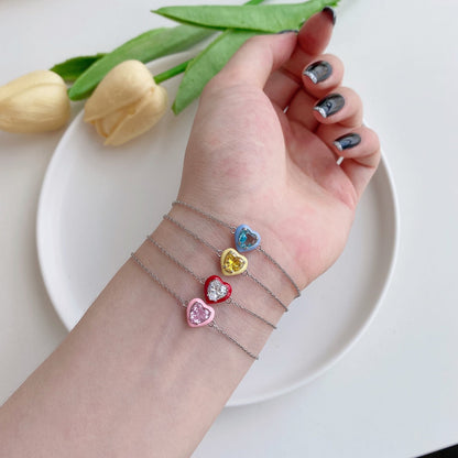 [ORA ]Sparkling Romantic Heart Shape Lover Bracelet