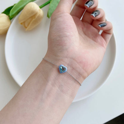 [ORA ]Sparkling Romantic Heart Shape Lover Bracelet