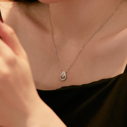 [ORA ]Sparkling Pear Cut Necklace