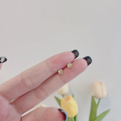 [ORA ]Sparkling Colorful Round Shape Earrings