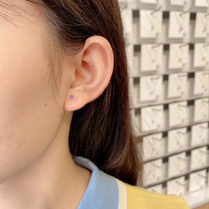 [ORA ]Delicate Solitaire Earrings
