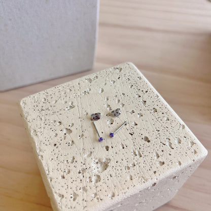 [ORA ]Delicate Solitaire Earrings
