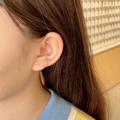 [ORA ]Delicate Solitaire Earrings