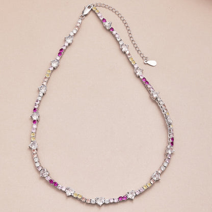 [ORA ]Delicate Colorful Rainbow Tennis Chain