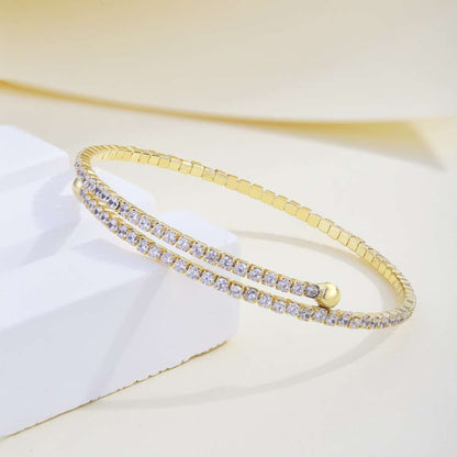 [ORA]Row of Diamonds Round Fashion Bracelet