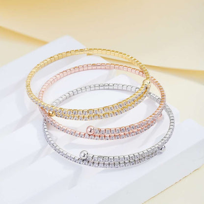 [ORA]Row of Diamonds Round Fashion Bracelet
