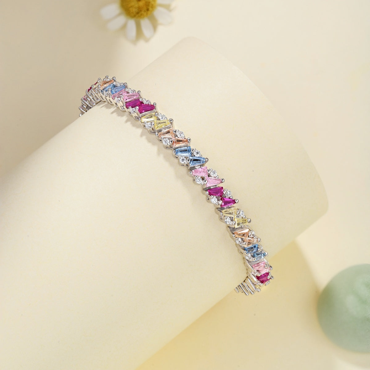 [ORA ]Ornate Sparkling Multi Cut Party Bracelet