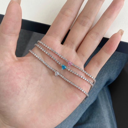 [ORA ]0.5 Carat Elegant Romantic Heart Shape Lover Bracelet