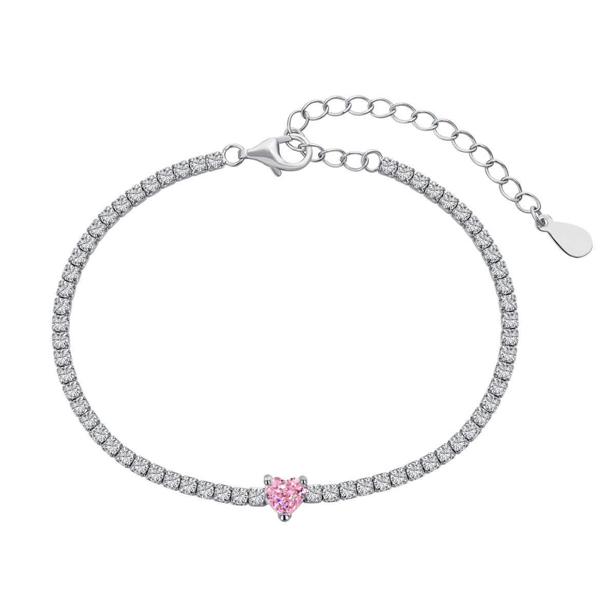 [ORA ]0.5 Carat Elegant Romantic Heart Shape Lover Bracelet