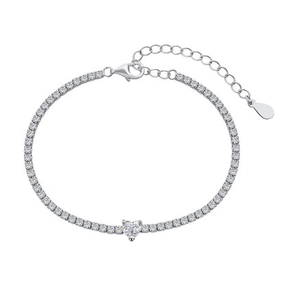 [ORA ]0.5 Carat Elegant Romantic Heart Shape Lover Bracelet