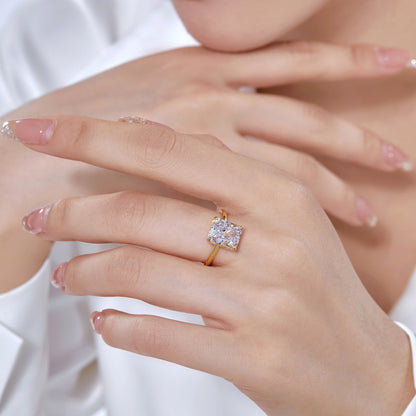 [ORA ]4.0 Carat Ornate Enchanting Radiand Cut Banquet Ring