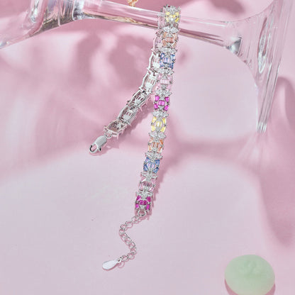 [ORA ]Delicate Colorful Multi Cut Party Bracelet