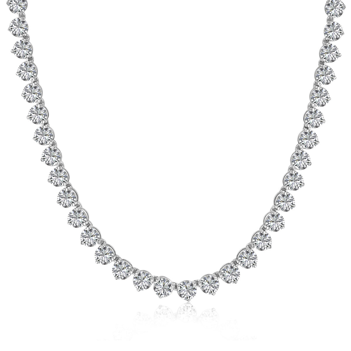 [ORA ]Ornate Heart Cut Tennis Necklace
