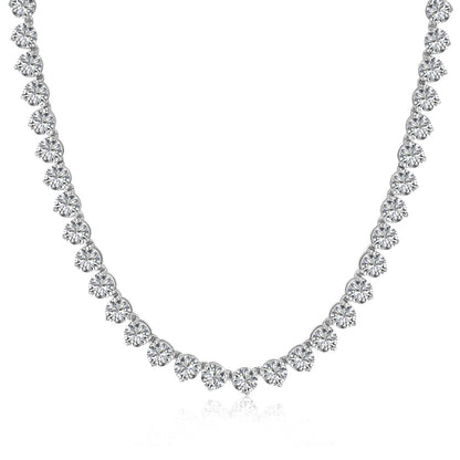 [ORA ]Ornate Heart Cut Tennis Necklace