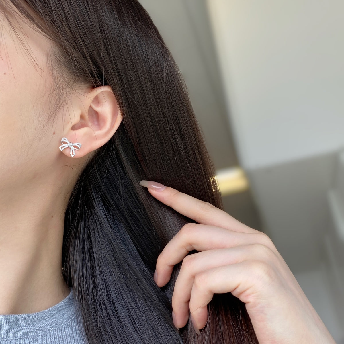 [ORA ]Dainty Bow Shape Earrings