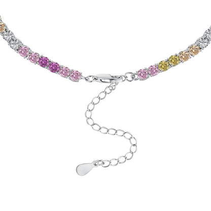 [ORA ]Delicate Colorful Tennis Necklace
