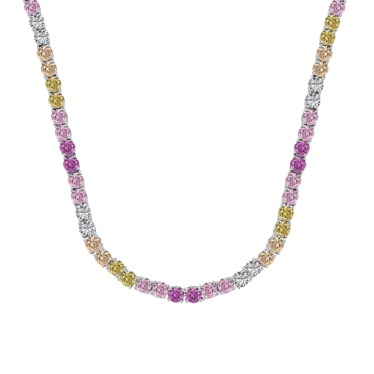 [ORA ]Delicate Colorful Tennis Necklace