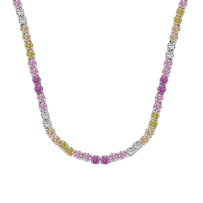 [ORA ]Delicate Colorful Tennis Necklace