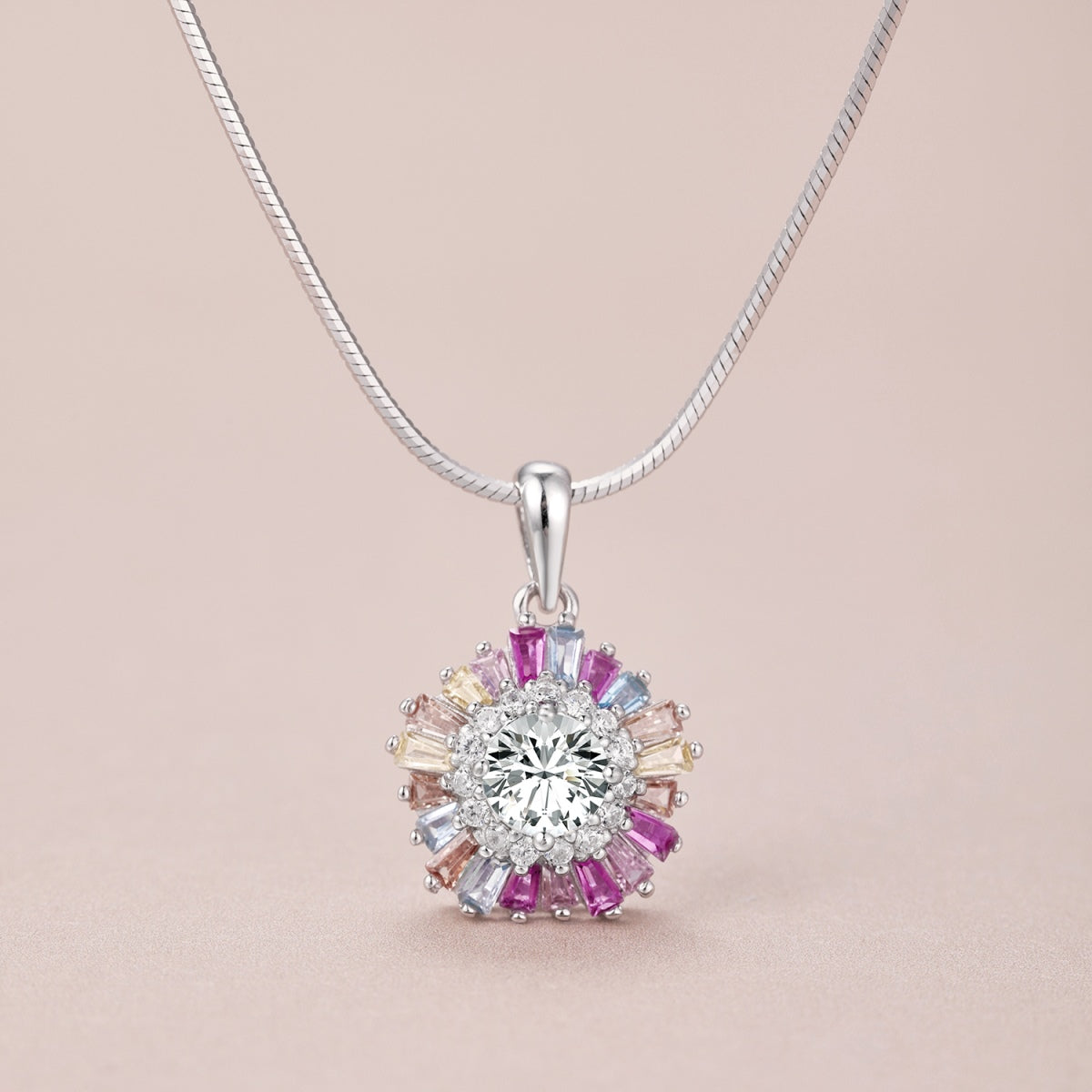 [ORA ]Charming Flower Colorful Necklace