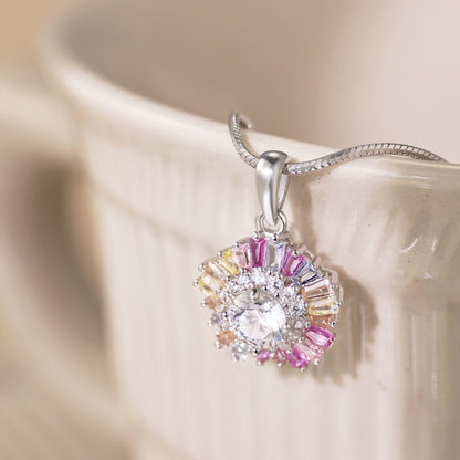 [ORA ]Charming Flower Colorful Necklace
